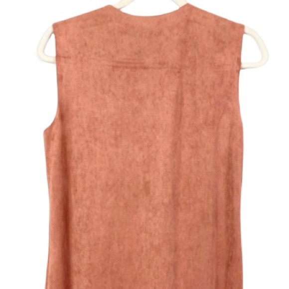 BCBG Trar Faux Suede Sleeveless Ruffle Front Dress - Picture 8 of 12